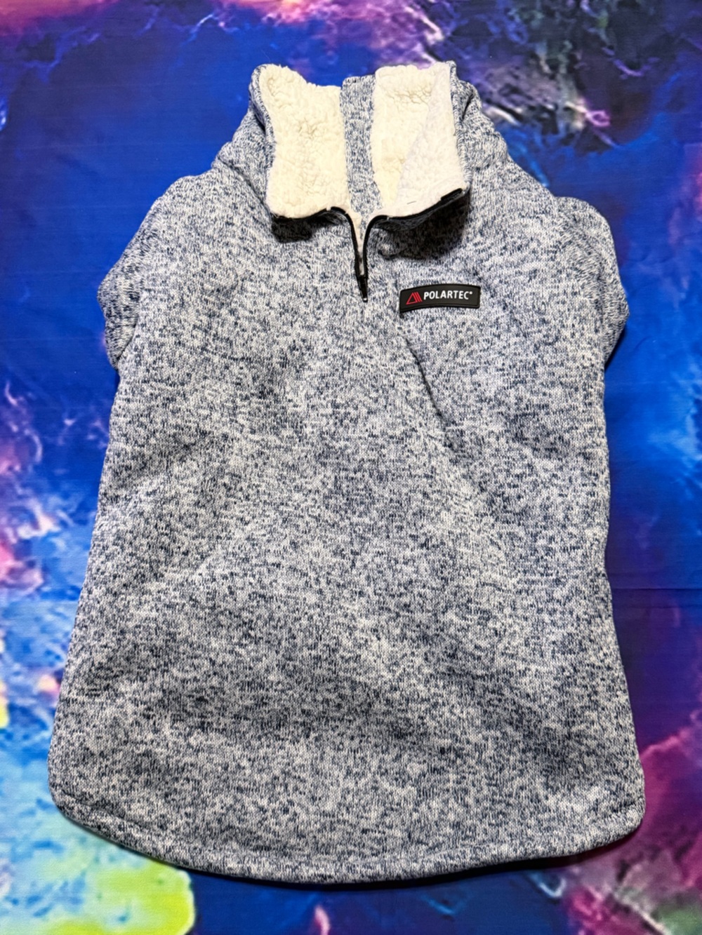 Polartec Heather Gray Sherpa-Lined Dog Pullover